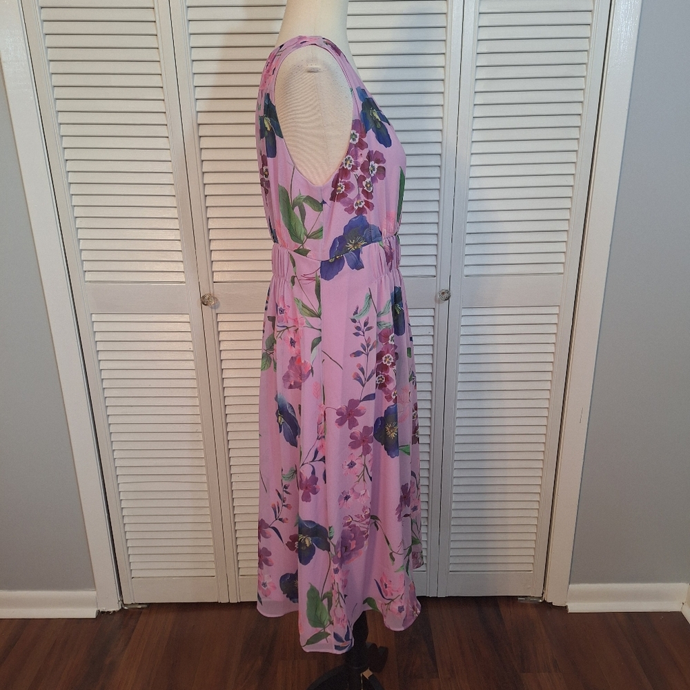 Talbots Georgette Botanical Floral Dress Sz 8P NWT *V - Picture 5 of 9